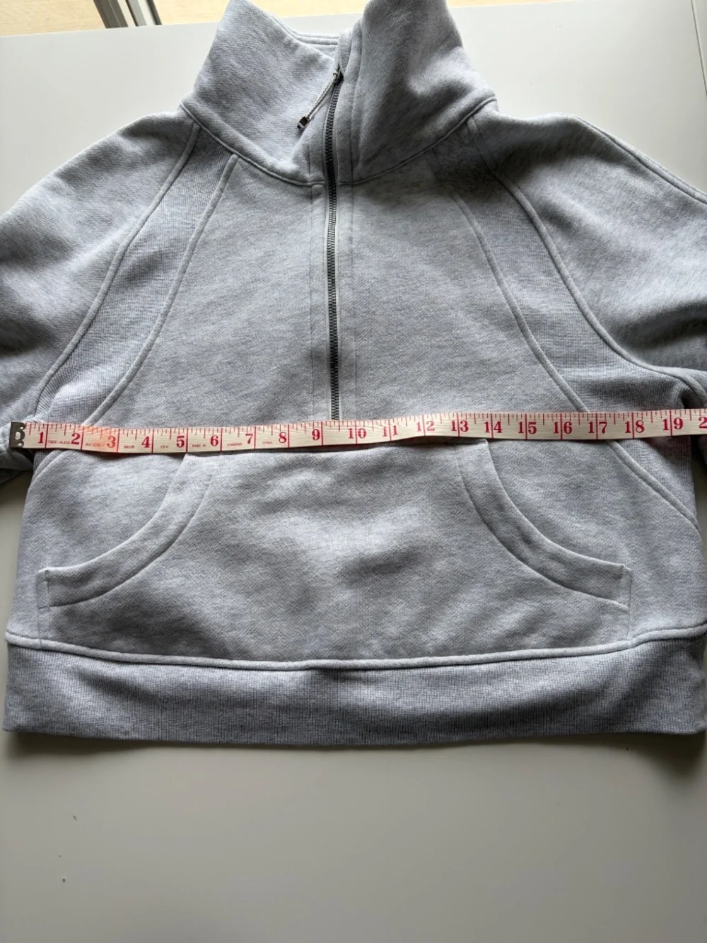 Lululemon Gray Half-Zip Scuba Funnel Neck Sweatshirt